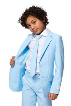 With this ice-cold, cool blue suit from OppoSuits, youll be chilling at every party. The chills up and down your spine are complimentary with goosebumps on the side. This light blue suit is without a doubt the hottest suit below zero.This suit includes pants, blazer and tie. | OppoSuits BOYS Cool Blue 2 Piece Suit + Tie, 6 Pastel Suit, Hot Suit, Light Blue Suit, Below Zero, Suit Tie, 2 Piece Suit, Slim Fit Suits, Blue Design