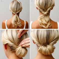 Easy Chignon, Low Bun Hairstyles, Low Bun, Back To School Hairstyles, Unique Hairstyles, Hairstyles For School