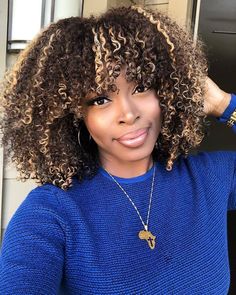 Natural Hair With Highlights, Big Afro, Hair With Highlights, Natural Hair Wigs, Edges Hair, Pelo Afro