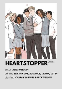 an image of a group of people with the words heartstopper