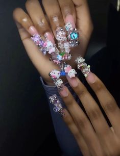 3d Nail Art Designs, Hard Nails, Duck Nails, French Tip Acrylic Nails, Coffin Nails Long, Long Acrylic Nails Coffin, Square Acrylic Nails