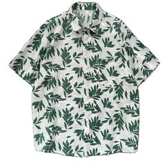 45399136633024|45399136665792|45399136698560 Green Vacation Shirt With Casual Collar, Casual Relaxed Fit Top With Leaf Print, Green Casual Collar Vacation Shirt, Casual Leaf Print Relaxed Fit Top, Casual Leaf Print Relaxed Top, Relaxed Fit Printed Hawaiian Shirt For Streetwear, Green Printed Collared Short Sleeve Shirt, Green Printed Short Sleeve Beach Shirt, Green Printed Short Sleeve Collared Shirt