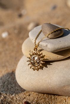 Sun And Moon Necklace, General Store, Moon Necklace, Sun Moon, Gold Filled Chain, Gold Vermeil, Gold Filled, Gold