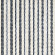 an upholstered blue and white striped fabric textured with thin pinstripe