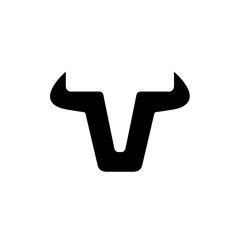 the letter v is made up of horns