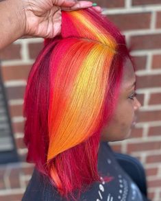 Hair Dye Ideas For Black Women, Vibrant Hair Color, Pink Peekaboo Hair, Peekaboo Hair