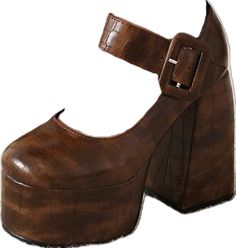 Brown Chunky Platform Heels With Pointed Toe, Brown Pointed Toe Heels With Chunky Platform, Brown Leather Heels With Crocodile Pattern, Chic Crocodile Pattern Heels With Round Toe, Chic Heels With Crocodile Pattern And Round Toe, Brown Chunky Platform Heels With Block Heel, High Heels With Crocodile Pattern Leather, Party Heels With Crocodile Pattern And Round Toe, High Heel Leather Heels With Crocodile Pattern