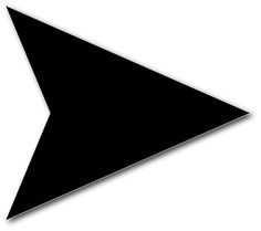 an arrow is shown in black against a white background