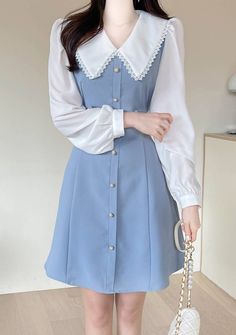 Blouse Tops Designs, Clothes Korean Style, Modest Dresses Casual, Trendy Dress Outfits, Trendy Fashion Tops, Korean Clothing, Designer Dresses Casual