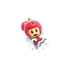 an animal crossing character is flying through the air with her arms out and head tilted to the side