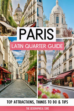 Pinterest pin graphic for guide to the Latin Quarter Paris Pantheon, Paris In The Summer, Paris Neighborhoods, What To Do In Paris, Museum Guide, Historic Landmarks, Paris Itinerary, Weekend Break, Luxembourg Gardens