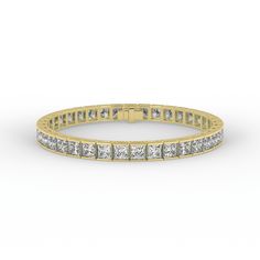 Introducing our exquisite Diamond Tennis Bracelet, a radiant embodiment of timeless elegance and sophistication. This bracelet is a harmonious fusion of classic design and brilliant craftsmanship, meticulously created to adorn your wrist with captivating beauty.At the heart of this stunning piece are scintillating diamonds, each expertly selected for its exceptional quality and dazzling brilliance. These diamonds are meticulously set in a continuous, unbroken line, showcasing their fire and spar Luxury Classic Tennis Bracelet With Bezel Setting, Yellow Gold Diamond Tennis Bracelet With Bezel Setting, Luxury Tennis Bracelet With Bezel Setting, Elegant Yellow Gold Tennis Bracelet With Bezel Setting, Luxury Gold Tennis Bracelet With Bezel Setting, Princess Diamond, Tennis Bracelet Diamond, Rose Gold Metal, Tennis Bracelet