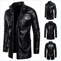 Free & Fast shipping 100% Satisfaction guarantee 30 Days Money Back 100% DELIVERED & TRACKED lowest price guranteed on all orders top quality Your Best Choice & 5 STAR SERVICE Mens Leather Jacket Slim fit Biker Motorcycle Trench Coat Stand collar Black New DESCRIPTION Accents Multi-pocket Brand Unbranded Country/Region of Manufacture China Features Water Resistant Length 74-86CM Material Faux Leather Model No Modification Description No Modified Item No Pattern Solid Product Line Factory Size Ty Leather Jacket Zipper, Mens Leather Jacket, Stand Collar Top, Faux Leather Motorcycle Jacket, Biker Coat, Coat Stand, Pu Leather Jacket, Men's Leather Jacket, Coat Stands