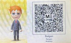 a qr code with an image of a man in a suit