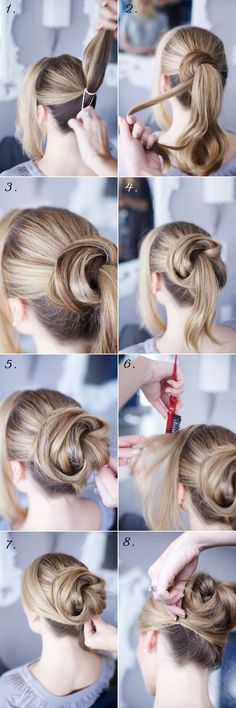 Large Twisted Bun Tutorial by Martha Lynn Kale | photos by Kate LeSueur for Camille Styles Diy Updo, Updo Hairstyles Tutorials, Peinados Recogidos, Winter Hairstyles, Gorgeous Hair, Hair Designs