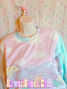 Very cute sweater that will keep warm in those cold days. Made from 100% Polyester Loose Fit Washing Instructions: Turn the garment inside out before washing. Avoid using electric washing machines or dryers. Hand washing with cold water only. Color may appear different in the photo. Thank you'ω ♥ ☆ ★ ♪ Kawaii Crew Neck Tops For Winter, Cute Multicolor Crew Neck Sweatshirt, Cute Multicolor Cotton Sweater, Pastel Long Sleeve Tops For Winter, Winter Kawaii Crew Neck Tops, Cute Multicolor Winter Sweatshirt, Kawaii Crew Neck Winter Tops, Cute Multicolor Long Sleeve Sweater, Kawaii Crew Neck Sweater