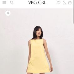 Vrg Grl Tulli Mini Dress. Lemon Yellow. Size Au 16 / Us 12. 100% Cotton. Center Back Button With Back Keyhole Cutout. Designed And Made In Australia! Brand New With Tags! Yellow Summer Mini Dress For Work, Summer Cotton Shift Mini Dress, Yellow Mini Dress For Workwear In Summer, Spring Shift Mini Dress In Cotton, Spring Cotton Shift Mini Dress, Summer Workwear Sundress Mini Dress, Spring Workwear Sundress, Spring Sleeveless Mini Shift Dress, Cami Dress Layering