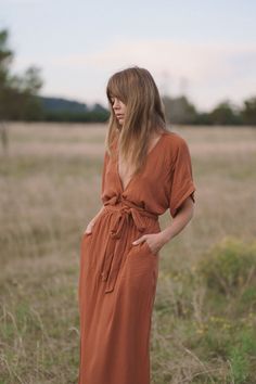 Cinnamon Outfit, Cinnamon Dress, Hazel And Folk, Current Joys, Women Closet, Design Analysis, Ginger Dress, Orange Maxi Dress, Day To Night Dresses