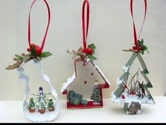 Crosstitch Ideas, Candlestick Crafts, Jul Diy, Crafty Christmas, Christmas Ornaments Homemade