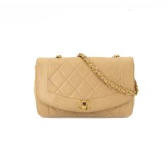 Chanel Diana 22 Matelasse Chain Shoulder Leather Beige Gold Vintage Shoulder Bag Size: W22h14d7cm Shoulder: 103cm (Not Adjustable) Weight: 400g Classic Flap Bag With Chain Strap, Elegant Flap Bag With Cc Turnlock Closure, Elegant Flap Bag With Cc Turnlock For Everyday Use, Classic Double Flap Bag With Chain Strap, Classic Beige Shoulder Bag With Double Flap, Elegant Brown Bag With Cc Turnlock Closure, Classic Beige Double Flap Shoulder Bag, Elegant Brown Flap Bag With Cc Turnlock Closure, Classic Beige Double Flap Bags