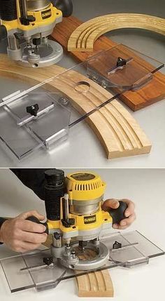 a person using a router to cut wooden planks with a circular sawtoother