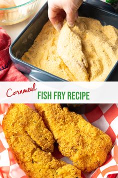 fish fry recipe in a pan and then topped with breadcrumbs on the side