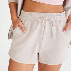 Brand: Aeropostale Size: Medium - Features: Elastic Waist With Drawstrings Pockets Soft Lining 60% Cotton 40% Polyester - Please Message Me With Any Concerns And Questions! Casual Beige Shorts For Leisure, Comfortable Beige Shorts, Beige Everyday Shorts, Casual Neutral Shorts With Pockets, Casual Neutral Cotton Shorts, Casual Neutral Shorts With Elastic Waistband, Casual Neutral Bottoms With Built-in Shorts, Casual Neutral Shorts, Casual Neutral Short Bottoms