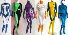 I make costumes from your pictures or drawings. I specialize in spandex clothing such as leggings, bodysuits, capes, dresses. All costumes featured in photos are made by me.  Please do not purchase from this listing until you have sent me photos of the design and received a quote from me. Pricing is based on the complexity of your design. Please send me pictures and measurements for a quote. (example, plain one-color catsuits start at $120) I make this to order with your measurements, and there White Stretch Costume For Cosplay, Fitted Multicolor Costumes For Cosplay Events, Multicolor Fitted Costume For Cosplay, Stretch Unitard For Cosplay Events, Halloween Cosplay Stretch Unitard, Stretch Unitard For Costume Party And Cosplay Events, Fitted Unitard For Cosplay And Halloween, Stretch Unitard For Halloween Costume, Fitted Unitard For Cosplay Events