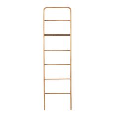 a tall wooden ladder against a white background