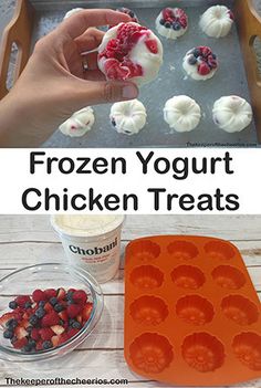 the frozen yogurt chicken treats are ready to be made into cupcakes