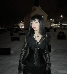 Snow Goth Outfit, Colored Tights Outfit Aesthetic, Goticas Aesthetic, Victorian Style Clothing, Goth Outfit Inspo, Lovely Bones, Goth Fits, Gothic Outfit, Goth Princess