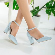 BLUE SUEDE SHOES - SOMETHING BLUE - BABY BLUE WEDDING HEELS Welcome to Belle Wedding Shoes, your source for stunning Blue wedding Heels that effortlessly combine style and comfort.  Meticulously handcrafted with premium baby blue suede Vegan leather, these bridal shoes feature a secure ankle strap on the upper part and a closed-toe design, ensuring your feet stay comfortable all day. The timeless, sleek design effortlessly complements your wedding attire, and the 3.7-inch (approximately 9.5 cm) block heels provide the perfect elevation, enhancing both your confidence and stature. Whether you seek bride block heels, blue wedding shoes, elegant baby blue wedding shoes, or something blue, our wedding block heels promise to elevate your look and make you feel radiant on your special day. Our b Blue Bridal Shoes Block Heel, Blue Bride Shoes, Heels Light Blue, Blue Heels Wedding, Blue Velvet Shoes, Baby Blue Heels, Blue Block Heels, Blue Bridal Shoes, Bride Heels