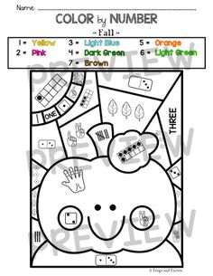 the color by number worksheet for children