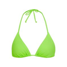 Swim Triangle Top - Neon Green | SKIMS Neon Green Color, Tank Bikinis, Swim Style, High Waisted Swim, Swim Suits, Swim Fashion, Gunmetal Grey, Triangle Top, Bandeau Top