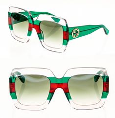 Reimagined within the futuristic approach typical of the '60s Mod movement, pop reinterpretations of geometric acetate frames are explored this season Authentic brand new designer sunglasses by GUCCI Acetate frame with interlocking GG logo Fitted with Green lens offering 100% UVA/B protection category 2 filter Made in Italy GG0178S Color 001 Size 54-25-145 Accompanied with original velvet case (color picked randomly) and all accessories Modern Acetate Shield Sunglasses For Summer, Modern Gucci Acetate Sunglasses, Modern Gucci Sunglasses In Acetate, Trendy Acetate Shield Sunglasses For Summer, Modern Gucci Glass Sunglasses, Designer Gucci Sunglasses For Summer, Trendy Summer Shield Sunglasses In Acetate, Trendy Gucci Acetate Sunglasses, Gucci Green Sunglasses With Mirrored Lenses