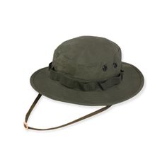 Highland Tactical Bucket Boonie Hat with Chin Strap Dark Green OSFM Military Style Wide Brim Bucket Hat For Outdoor Activities, Military Green Hat For Outdoor Activities, Green Military Hat For Outdoor Activities, Military Style Khaki Bucket Hat For Outdoor Activities, Khaki Military Bucket Hat For Outdoor Activities, Adjustable Military Sun Hat For Outdoor Activities, Military Style Wide Brim Bucket Hat For Outdoor, Military Style Khaki Bucket Hat, Military Style Outdoor Hat