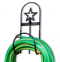 a green hose with a star on it