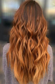 Ombré Ginger, Ginger Baylage Hair, Brown To Ginger Balayage, Ginger Ombre, Pretty Red Hair, Red Balayage Hair, Hair Color Caramel, Goth Hair, Ginger Hair Color