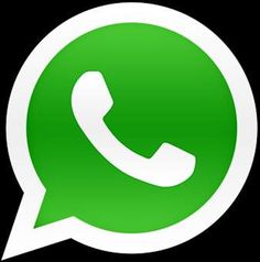 the green whatsapp logo is displayed on a black background with white text bubble