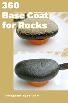 an image of a rock that is being used to make a base coat for rocks