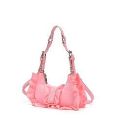 The Palma ruffle is a small bag in recycled light pink nylon. It has a beautiful ruffle on the front, giving the bag a feminine look. The bag has a top handle and a long adjustable strap. The bag can be closed with a zipper.Quality: 90% Recycled Nylon / 10% PuDimensions: H: 8 cm W: 21 cm D: 4 cm Pink Shoulder Bags, Small Crossbody Bag, Wallet Accessories, Feminine Look, Top Handle, Medium Bags, Small Bag, Crossbody Shoulder Bag, Small Bags