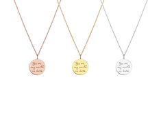 14mm 14K 9K Handwriting Charm Necklace, Personalized Handwritten Pendant, Engraved Disc Necklace, Custom Handwriting Jewelry, Solid gold layering necklace, BFF Gift, Gift for her, FREE EXPRESS SHIPPING Dainty solid gold disc charm necklace engraved with YOUR handwritten message. A personal and beautiful gift for every occasion! ------------------------------------------- D E T A I L S 14K Solid Gold or 9K Solid Gold Disc diameter: 14mm Personalized Handwriting - Both sides can be engraved - Plea Gold Round Pendant Necklace With Engraved Text, Personalized 14k Gold Necklace For Commemoration, Meaningful Engraved Yellow Gold Necklace, Round Engraved Necklaces For Commemoration, Gold Sterling Silver Necklace With Engraved Text, Memorial Engraved Rose Gold Necklaces, 14k Gold Round Pendant Necklace With Hallmarks, Gold Necklace With Engraved Text For Mother's Day, Gold Necklace With Engraved Text