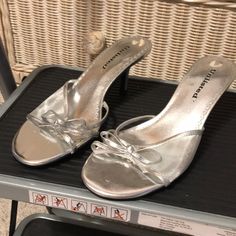 Unlisted Silver Slip On Heels Size 7 Slip On Heels, Bling Shoes, Silver Heels, Personal Space, Shoes Women Heels, Kitten Heels, Shoes Heels, Fashion Inspo, Slip On