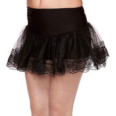 New Jupon Black Lace Petticoat Mini. Wear Under A Short Skirt For Fun Volume. 2 Layers Of Lace And Tulle. Packaging May Be Tattered. Black Skirt Petticoat For Costume Party, Black Petticoat Skirt For Costume Party, Black Petticoat For Costume Party, Black Tiered Skirt Petticoat For Party, Black Tiered Petticoat For Party, Spring Black Lined Petticoat, Black Bottoms For Costume Parties In Summer, Black Bottoms For Summer Costume Party, Black Lace Trim Bottoms For Party