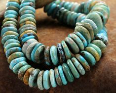 Gorgeous turquoise worthy of an enthusiastic 'add to cart'. Turquoise graduated discs are a dreamy, natural mix of turquoise and neutral hues. Boho beautiful, classic nature-inspired, and simple & modern - the sky is the limit for possible design styles! Create a luxe turquoise masterpiece with the whole strand, feature individual beads in minimalist looks, or use 3-7 beads at a time for stunning bead link features. Please see additional images for examples of variance. Hubei Turquoise is some o Cheap Polished Turquoise Beads, Cheap Polished Turquoise Beads Jewelry, Cheap Turquoise Beads For Gifts, Affordable Turquoise Gemstone Beads Jewelry, Cheap Turquoise Beads With Large Beads, Cheap Bohemian Turquoise Beads, Luxury Unique Turquoise Beads, Luxury Handmade Turquoise Gemstones, Luxury Spiritual Turquoise Beads