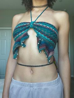 #crochet #crochetinspiration #crocheting #summer #butterfly #fairycore #fairy #fiberart #diy Crochet Top Cottagecore, Crochet Swallowtail Butterfly Top, Crochet Fairycore Outfit, Cute Crochet Sets, Inspo Crochet Top, Crochet Fairy Top Pattern, Crochet Clothes Ideas Summer, Fairycore Crochet Top, Winter Crochet Outfits