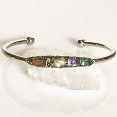 "Family Birthstone Bracelet for women, especially for mom. This piece of personalized jewelry is customized with her kids birthstones. Perfect gift for her. To add an innital or a heart in between the stones please add it in notes to seller at checkout. Heart can be added if the number of stones is not larger than 4. Matching necklaces: https://www.etsy.com/ca/listing/525566991/kids-birthstone-necklace-for-mom-custom?ref=shop_home_feat_2 HOW TO ORDER: please add the desired stones in Notes to Se Adjustable Rainbow Birthstone Jewelry, Adjustable Gemstone Cuff Bracelet For Anniversary, Adjustable Multi-stone Bracelet For Anniversary, Adjustable Multi-stone Cuff Bracelet Gift, Bracelet For Mom, Family Jewelry, Monogram Bracelet, Bracelet Initial, Raw Crystal Jewelry