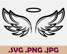 the svg png logo with angel wings