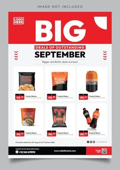 the big sale flyer has been designed to look like it is being advertised by customers