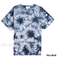 a blue and white tie dye t - shirt